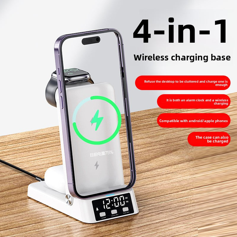 Foldable 3-in-1 Wireless Charger with Alarm Clock