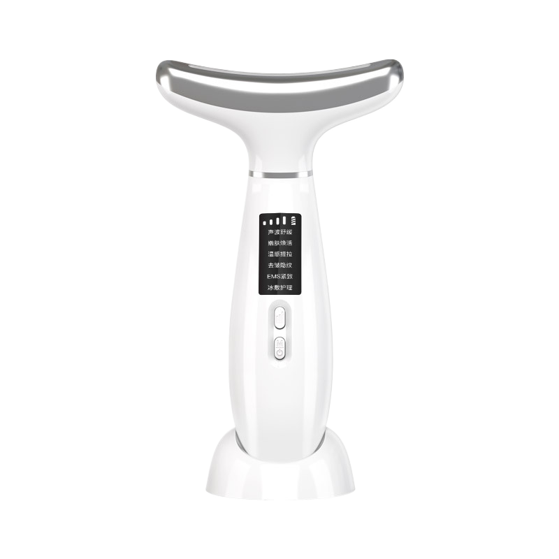 Vibrating massage for the neck beauty device