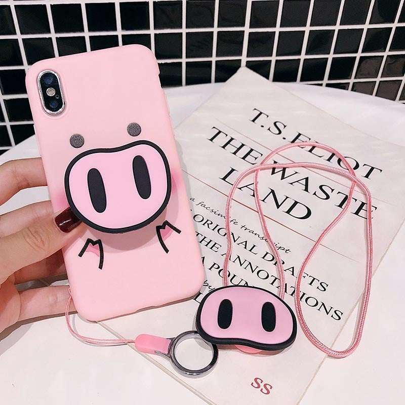 Compatible With Compatible With , Funny Cartoon PigCase For X XS Max XR Case For7 6s 8 8 Plus Cover Cute Nose Soft Back Cases Animal Capa