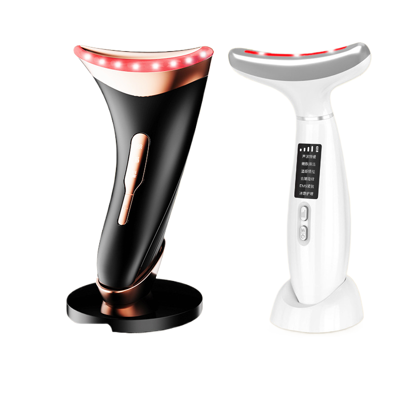 Vibrating massage for the neck beauty device