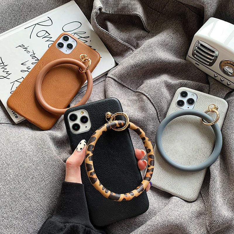Mobile phone personalized anti-fall leather case