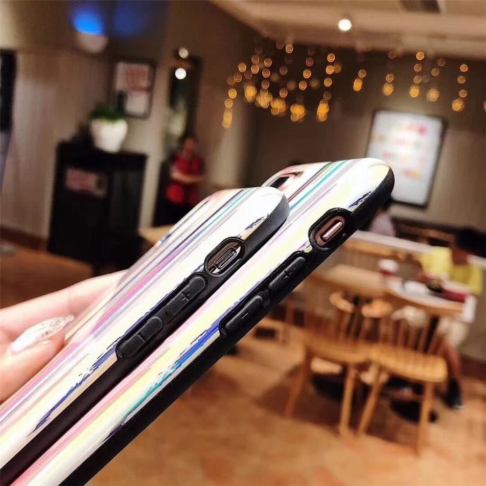 Compatible with Apple, Colorful Rainbow Case For iPhone XS Max XR X IMD Silicone Phone Cases For iPhone 7 6 6s 8 Plus Soft TPU Back Cover Coque - Lumitria