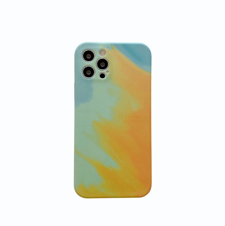 Compatible with Apple, Phone Case Oil Painting Gradient Geometry Soft Silicone Cases For iPhone 12 12Pro 11 Pro Max XR X 7 8Plus Abstract Cover - Lumitria