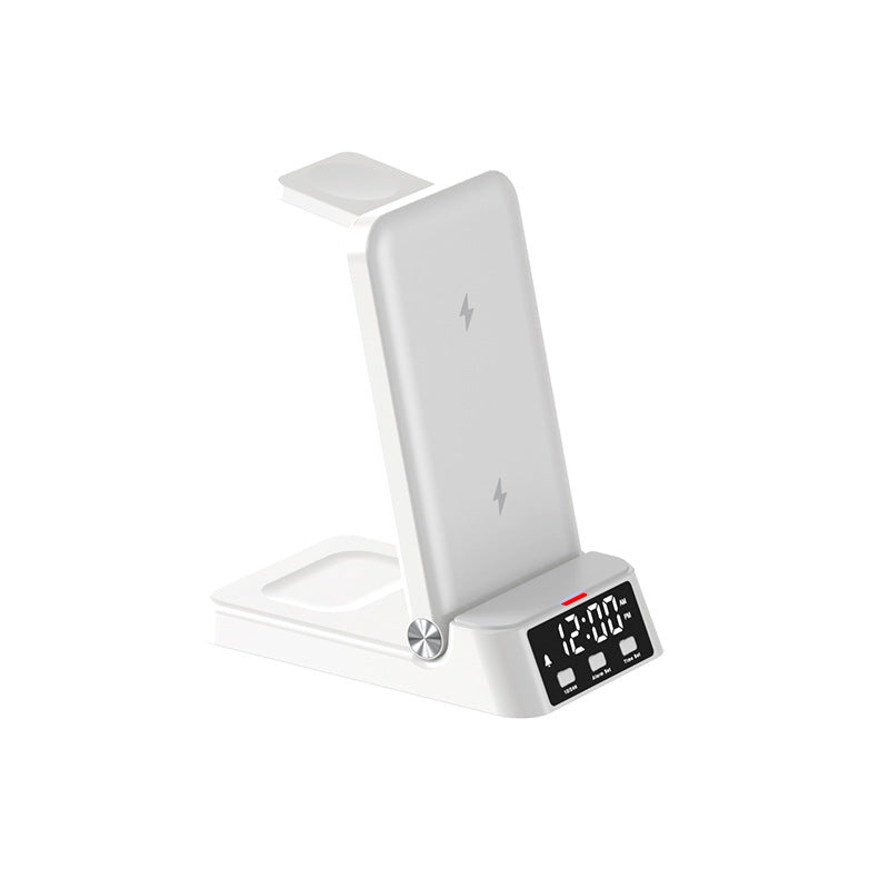 Foldable 3-in-1 Wireless Charger with Alarm Clock