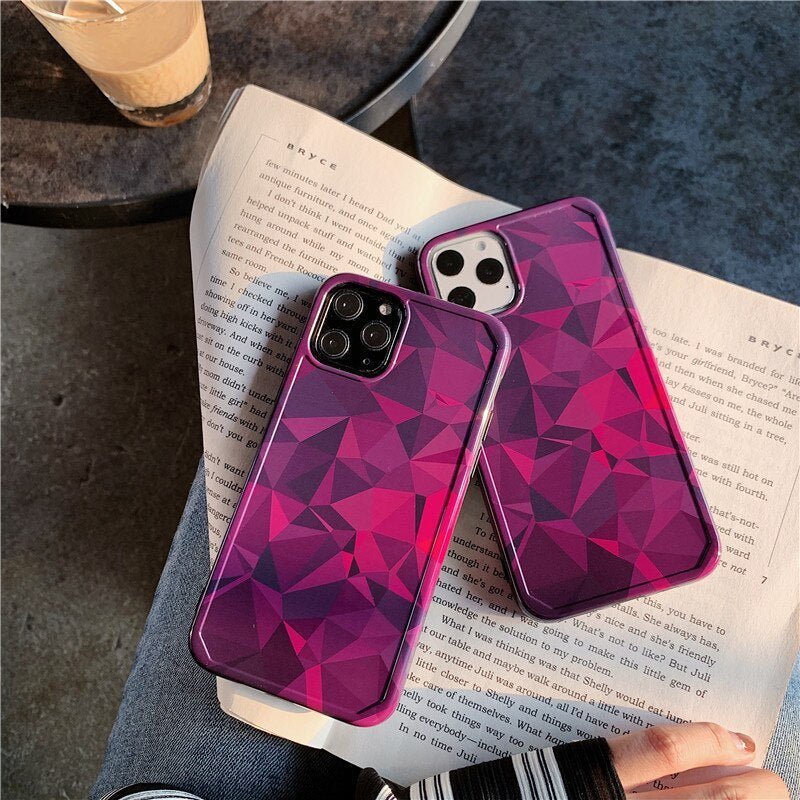 Purple rhombus phone case - Lumitria