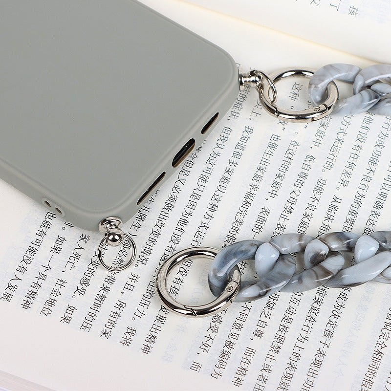 Solid Color Crossbody Double Lanyard Protective Cover Solid Color All - inclusive Phone Case - Lumitria