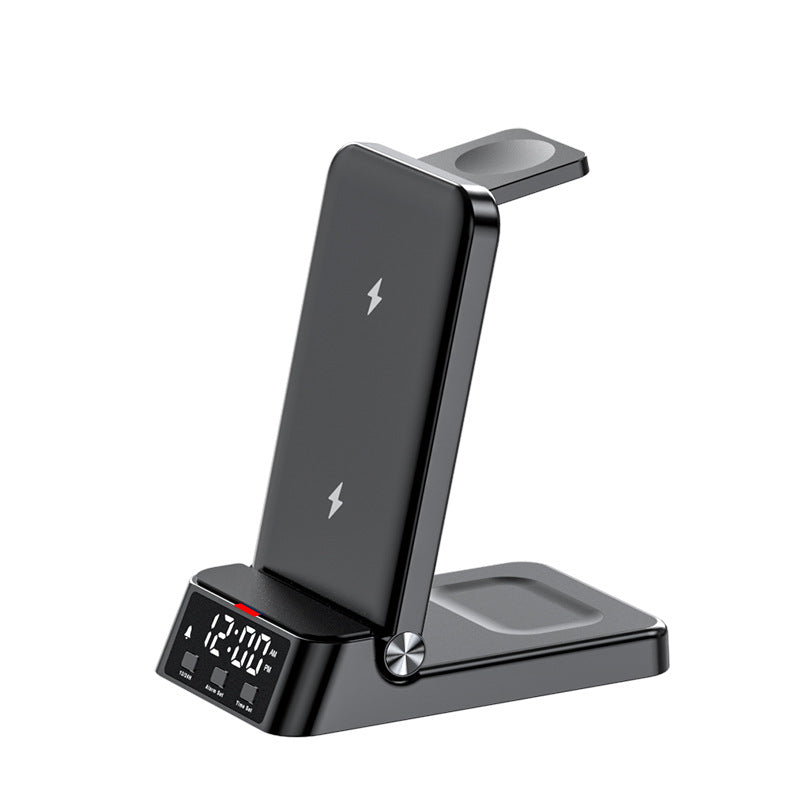 Foldable 3-in-1 Wireless Charger with Alarm Clock