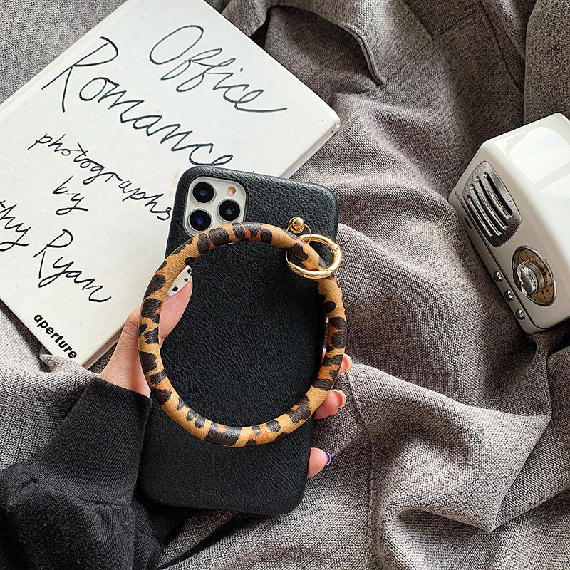 Mobile phone personalized anti-fall leather case