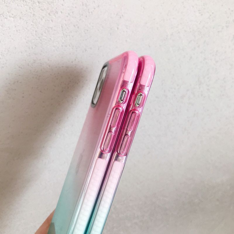 Gradient two-color transparent phone case