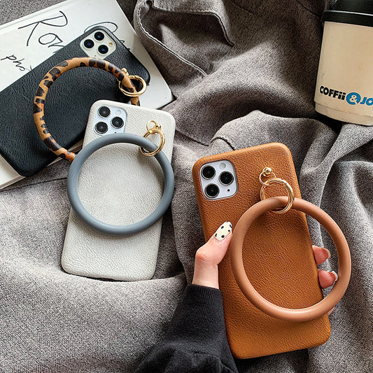Mobile phone personalized anti-fall leather case