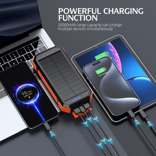Magnetic 22.5W Solar Power Bank 20000Ma Solar Magnetic Wireless Charging Mobile Power