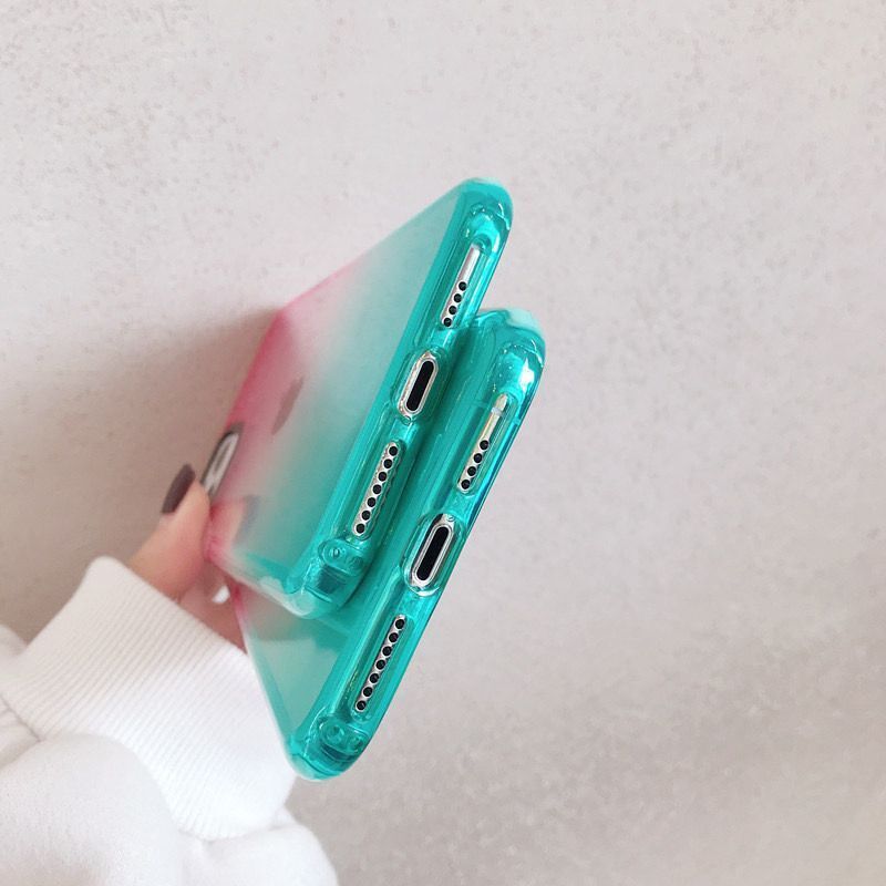 Gradient two-color transparent phone case