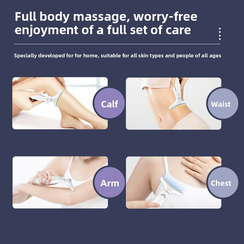 Vibrating massage for the neck beauty device