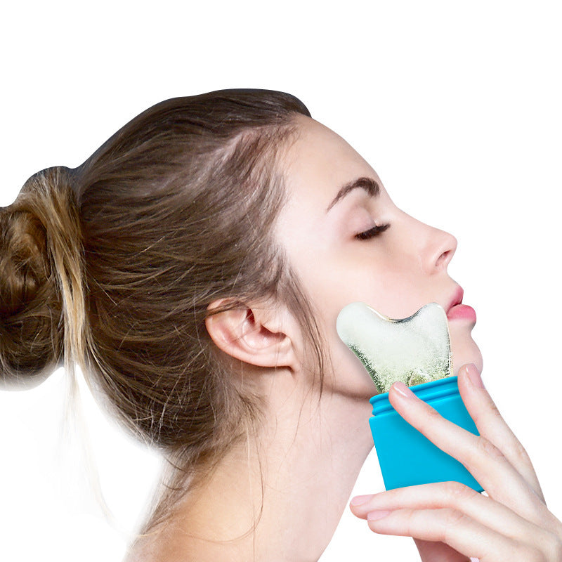 Silicone ice compress beauty device