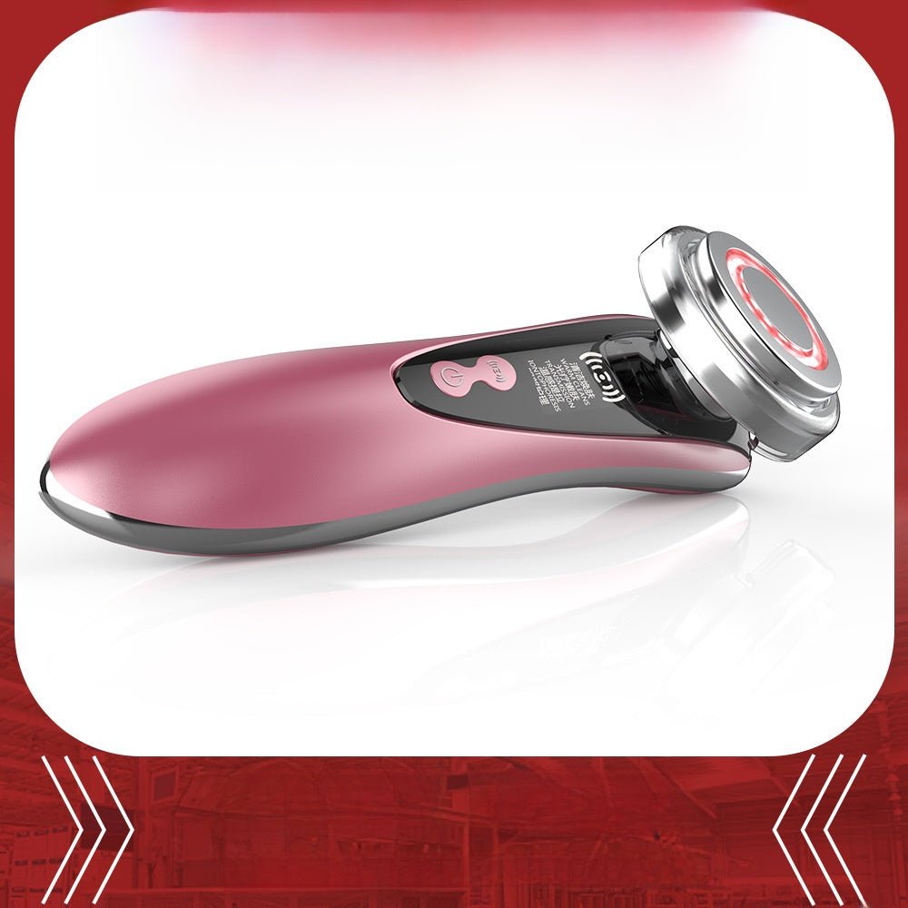 The beauty device cleans the face