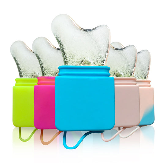 Silicone ice compress beauty device