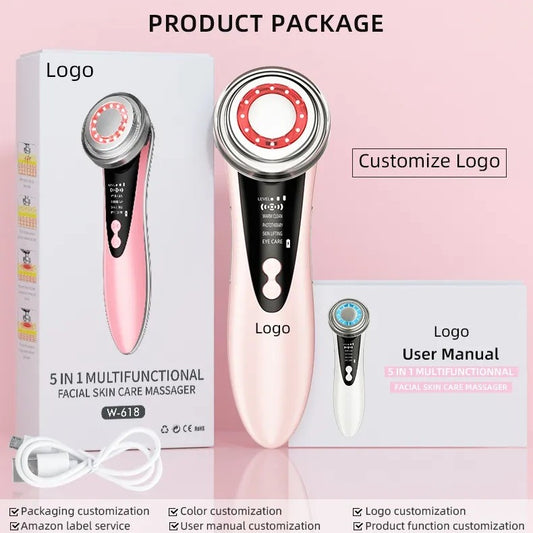 The beauty device cleans the face