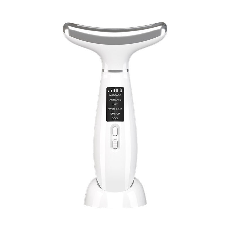 Vibrating massage for the neck beauty device