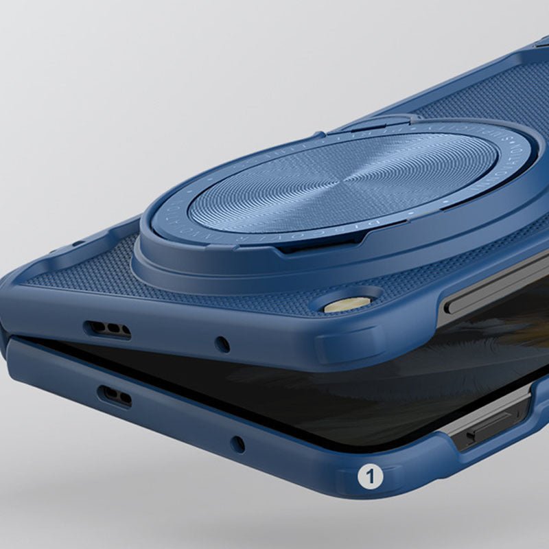 Applicable To One Plus Folding Phone Case Frosted Shield Lens Bracket Protective Case - Lumitria