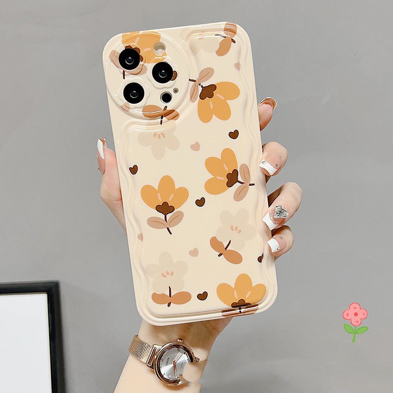 Autumn Leaves And Flowers With Bow Silk Scarf Phone Cases - Lumitria