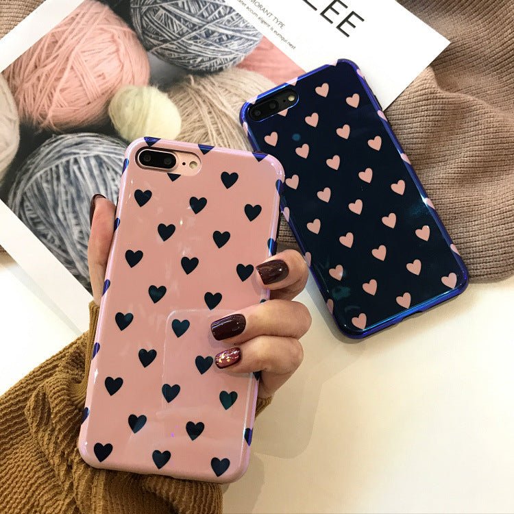 Blu - ray Laser Gradient Case For Love Heart Phone Cases For Glossy Soft Silicon Back Cover - Lumitria