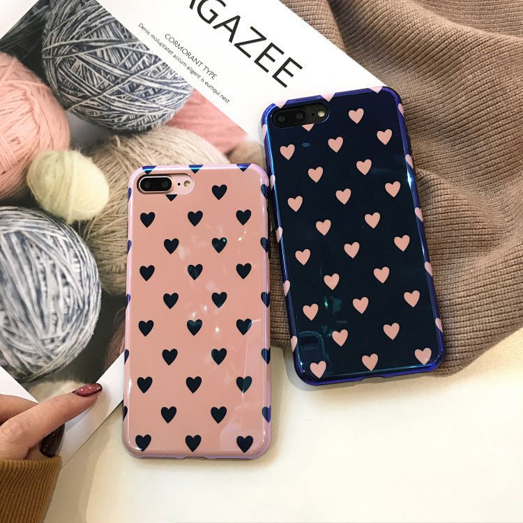 Blu - ray Laser Gradient Case For Love Heart Phone Cases For Glossy Soft Silicon Back Cover - Lumitria