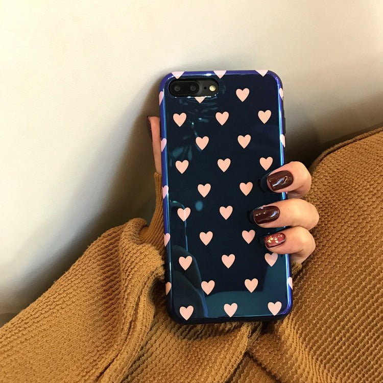 Blu - ray Laser Gradient Case For Love Heart Phone Cases For Glossy Soft Silicon Back Cover - Lumitria