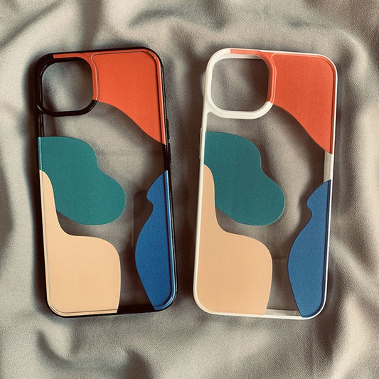 Color Block Contrast Color Geometry Suitable For 13 Mobile Phone Cases - Lumitria