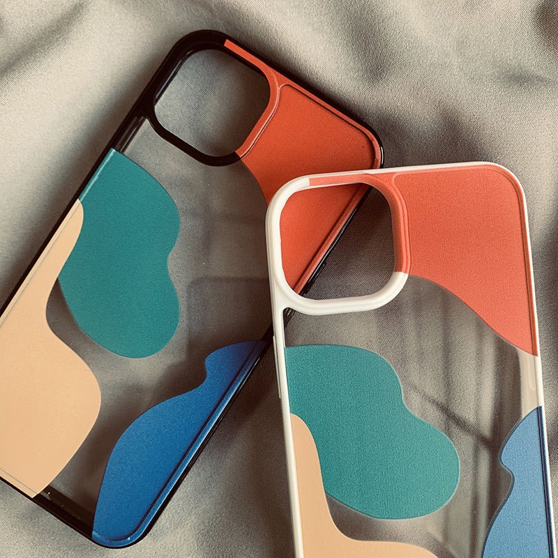 Color Block Contrast Color Geometry Suitable For 13 Mobile Phone Cases - Lumitria