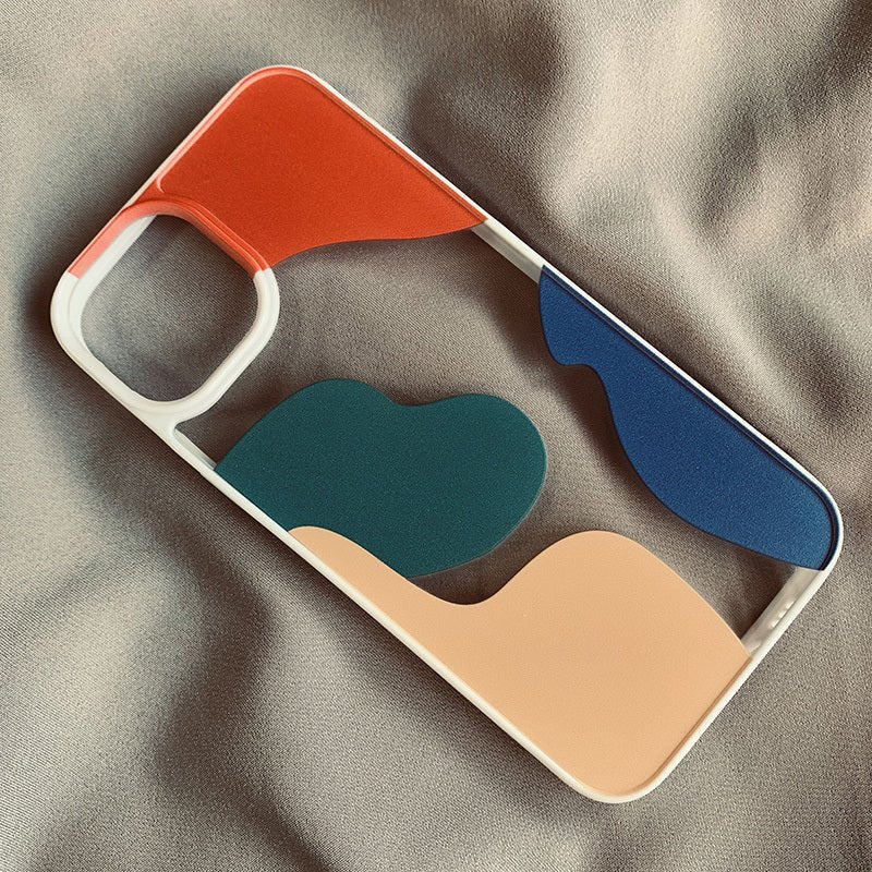 Color Block Contrast Color Geometry Suitable For 13 Mobile Phone Cases - Lumitria