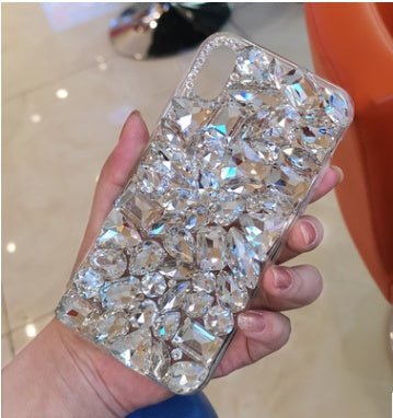 Compatible with Apple, Luxury Crystal Gem Rhinestone Cases For iphone 11 12 Pro X XS MAX XR Soft Edge Clear Phone Cover For iphone 5S 6S 7 8 PLUS Capa - Lumitria