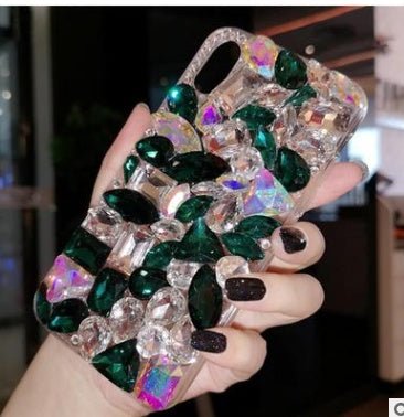 Compatible with Apple, Luxury Crystal Gem Rhinestone Cases For iphone 11 12 Pro X XS MAX XR Soft Edge Clear Phone Cover For iphone 5S 6S 7 8 PLUS Capa - Lumitria