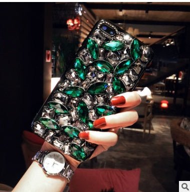 Compatible with Apple, Luxury Crystal Gem Rhinestone Cases For iphone 11 12 Pro X XS MAX XR Soft Edge Clear Phone Cover For iphone 5S 6S 7 8 PLUS Capa - Lumitria