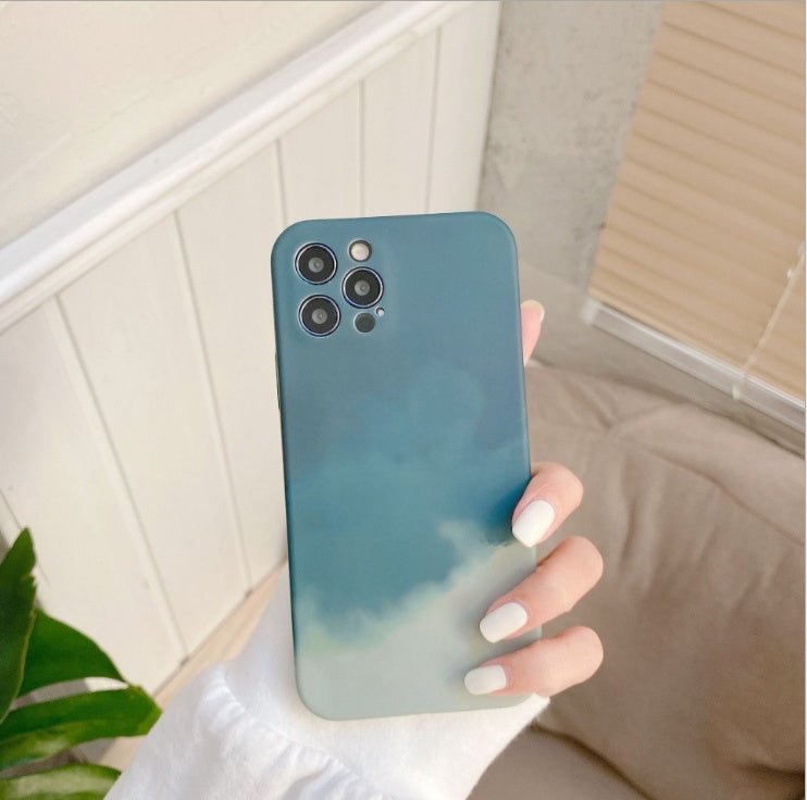 Compatible with Apple, Phone Case Oil Painting Gradient Geometry Soft Silicone Cases For iPhone 12 12Pro 11 Pro Max XR X 7 8Plus Abstract Cover - Lumitria