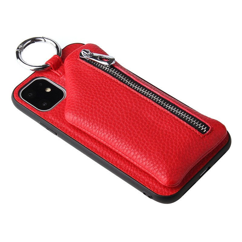 Compatible WithApple, Compatible WithApple , PU Leather Strap Cord Coin Purse Phone Cases ForiPhone XR X XS 12PRO 11 PRO MAX 7 8 PLUS SE Crossbody Neck Lanyard Wallet Cover - Lumitria