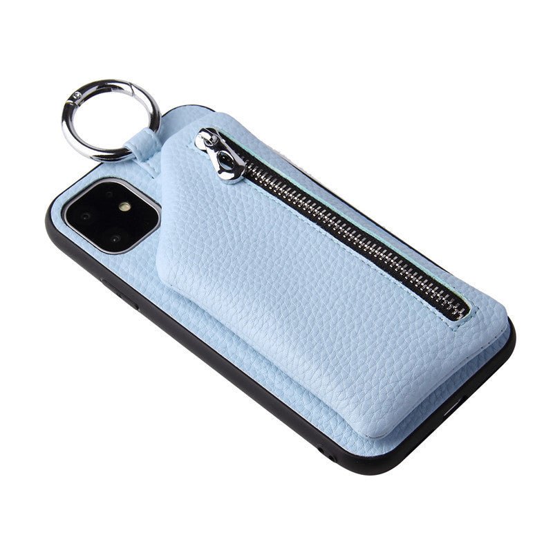 Compatible WithApple, Compatible WithApple , PU Leather Strap Cord Coin Purse Phone Cases ForiPhone XR X XS 12PRO 11 PRO MAX 7 8 PLUS SE Crossbody Neck Lanyard Wallet Cover - Lumitria