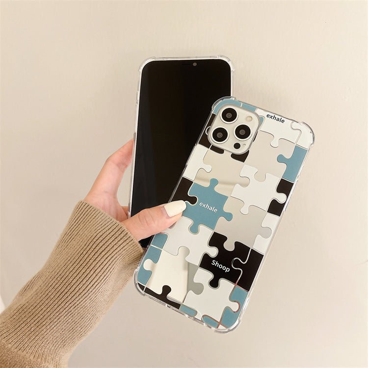 Creative Mirror Color Contrast Puzzle Phone Case - Lumitria
