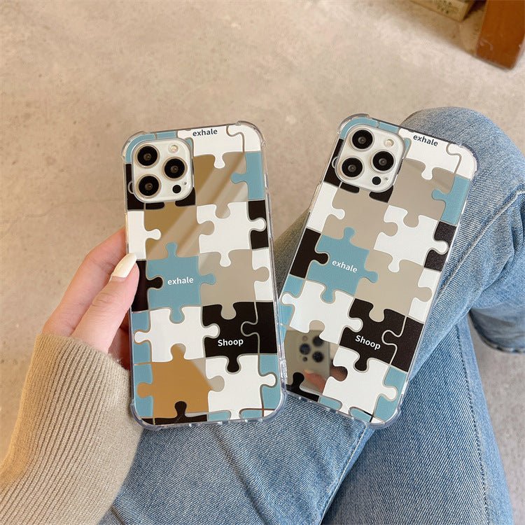 Creative Mirror Color Contrast Puzzle Phone Case - Lumitria