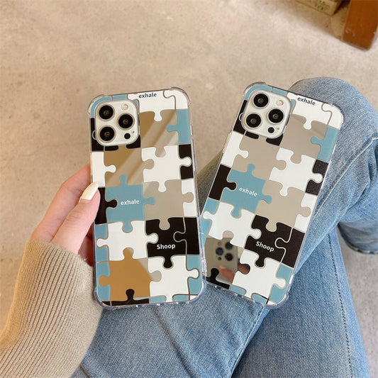 Creative Mirror Color Contrast Puzzle Phone Case - Lumitria