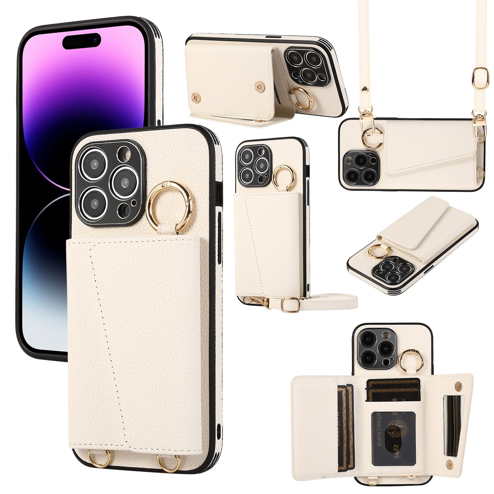 Cross - body Lanyard Card Phone Case - Lumitria