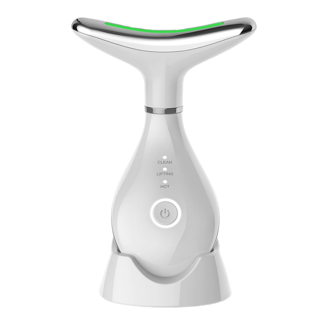 Vibrating massage for the neck beauty device