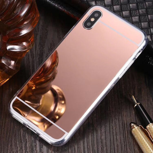 Electroplating Phone Case Acrylic Two - in - one Makeup Mirror - Lumitria