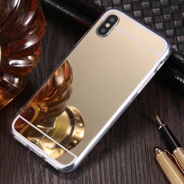Electroplating Phone Case Acrylic Two - in - one Makeup Mirror - Lumitria
