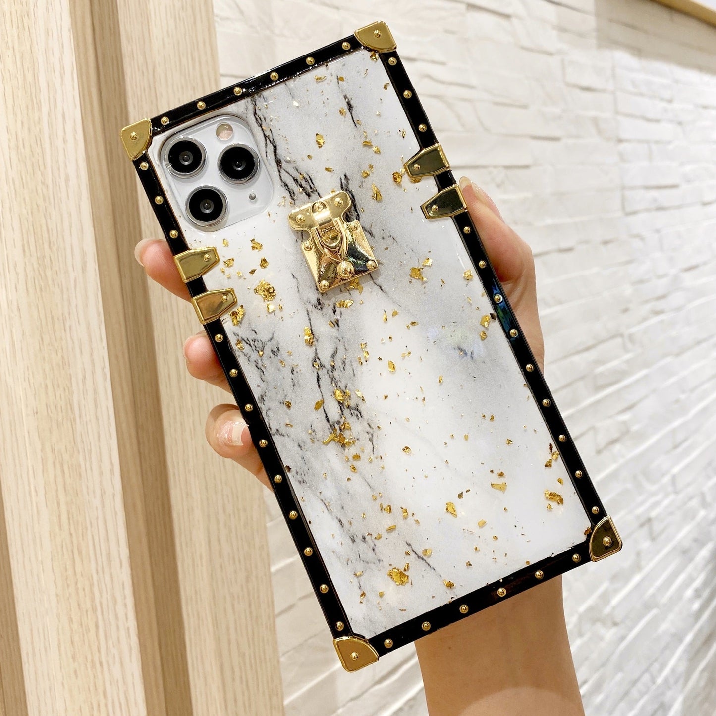 Gold foil drop gel mobile phone case - Lumitria