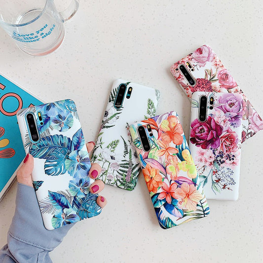 Green leaf pattern phone case - Lumitria