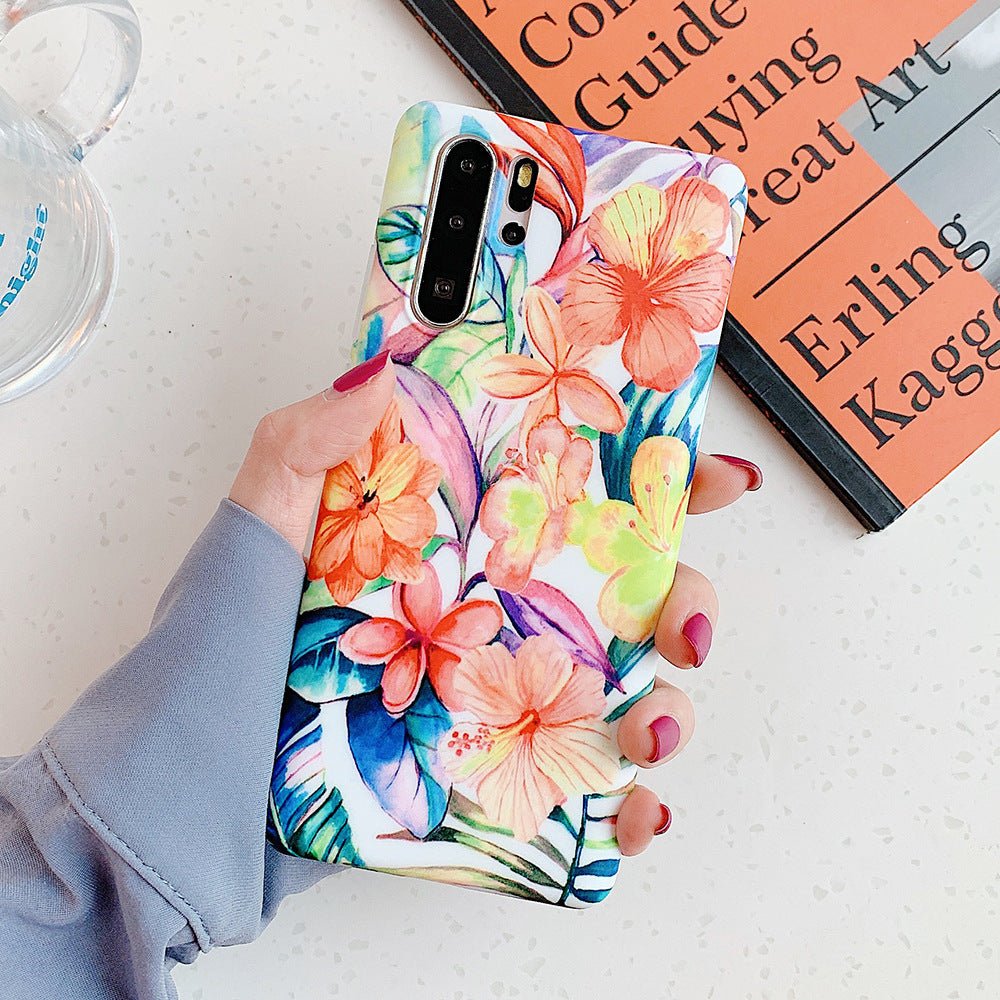 Green leaf pattern phone case - Lumitria