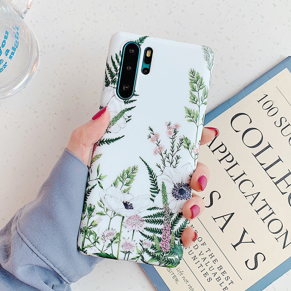 Green leaf pattern phone case - Lumitria