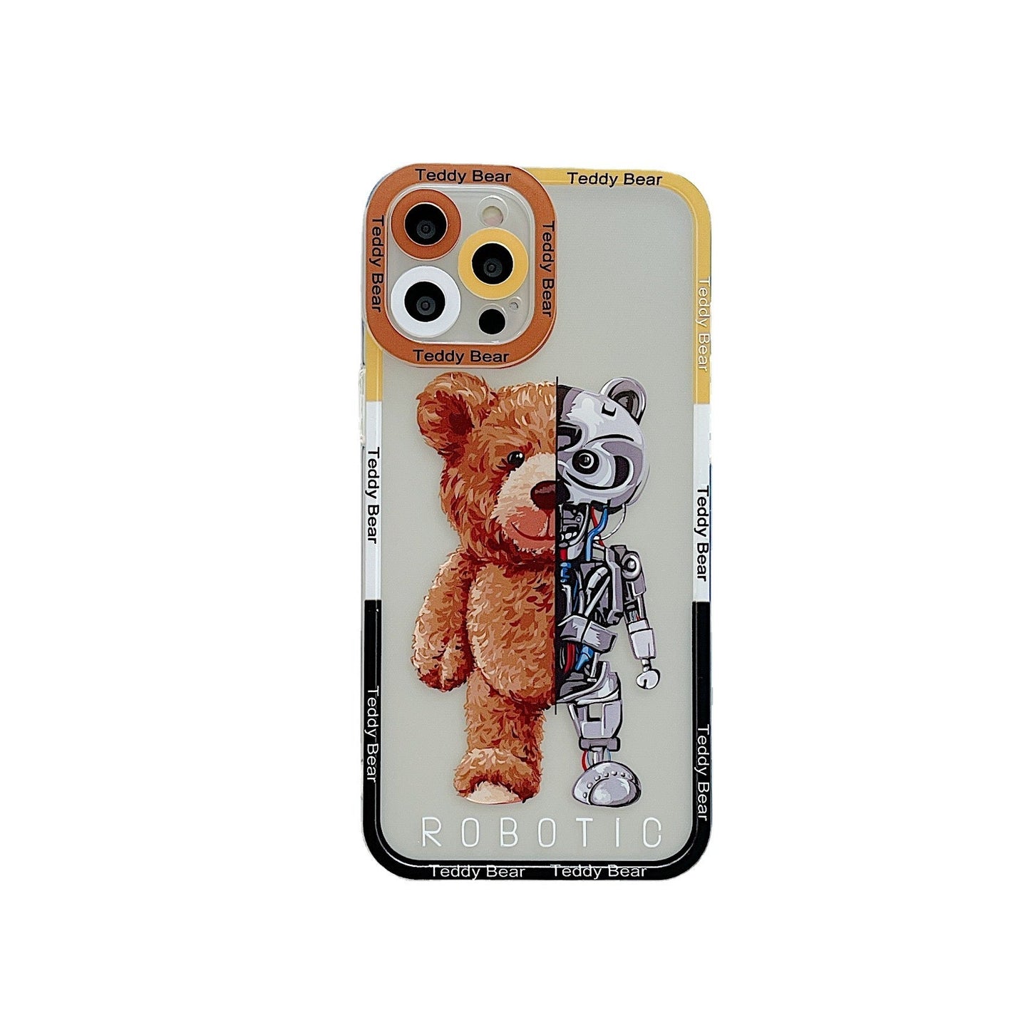Injection Angel Eye Flower Phone Case Mechanical Bear - Lumitria