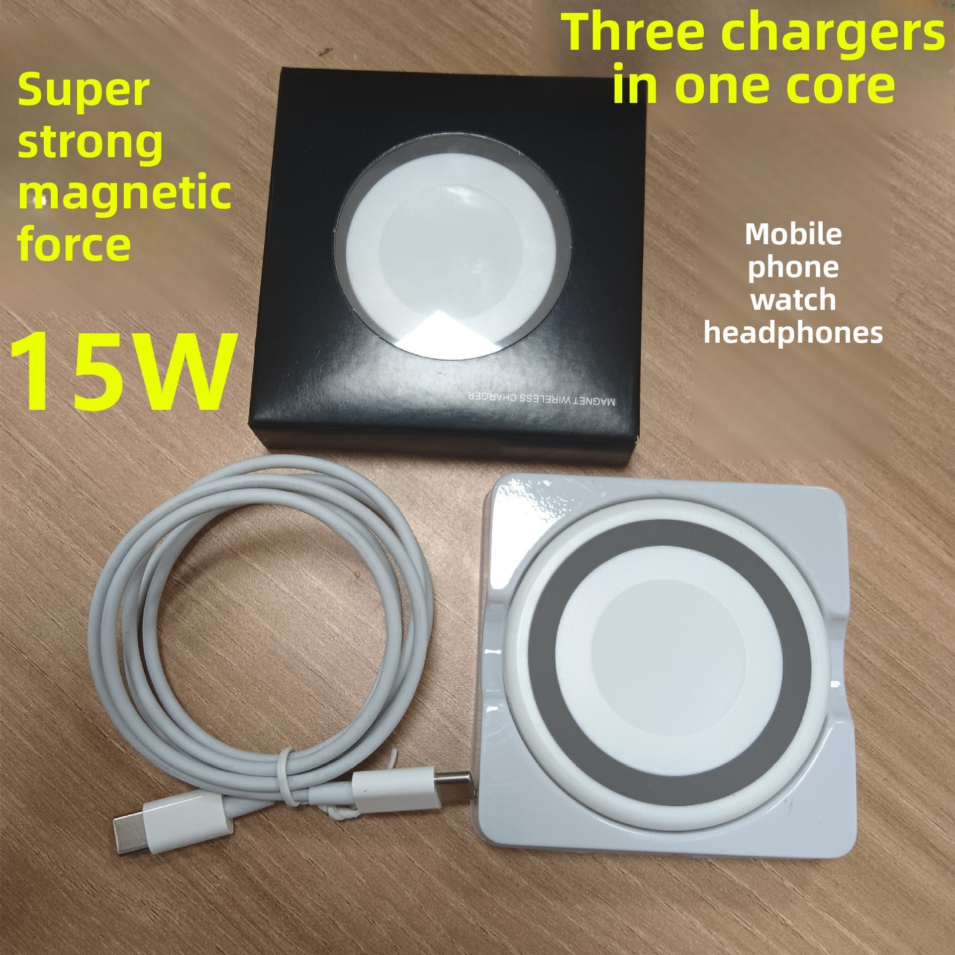 Magnetic three - in - one wireless charger - Lumitria