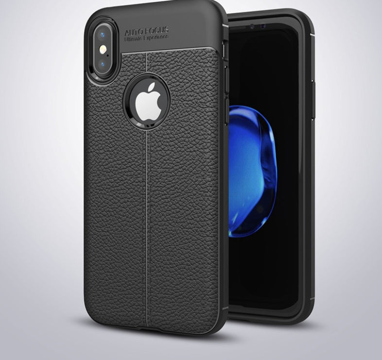 OnePlus 6 5 5T Phone Cases,WeFor Luxury PU Leather Texture Case Slim Silicone Back Cover Shell Soft Rubber TPU Protect Cover - Lumitria